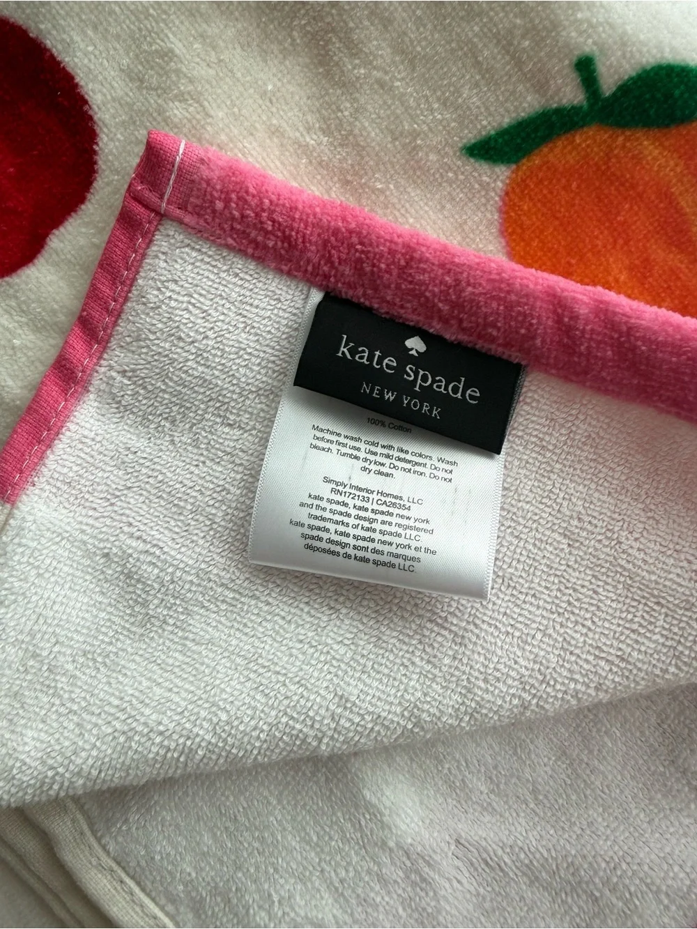 Kate Spade New York Oversized Beach Towel, Fruits